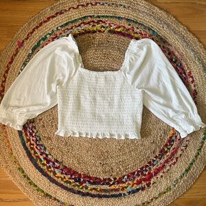 free people brenyce smocked crop top